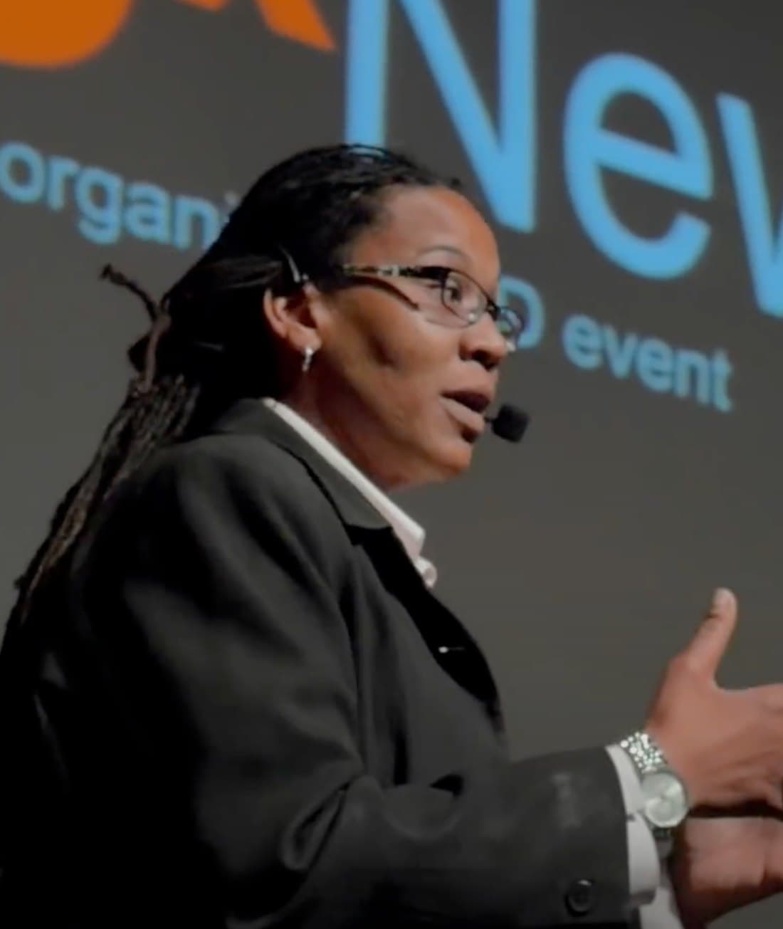 Dr. Ebony Green speaking at a TEDx event